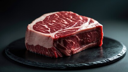 Fototapeta premium Thick-cut Raw Wagyu Beef