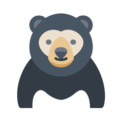 Cartoon sun bear image standing against a dark background