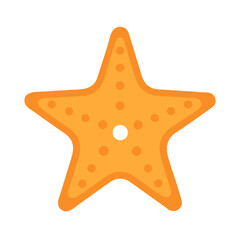 Minimalist illustration of a starfish on a black background