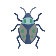 Flat design vector image of a stylized shield bug