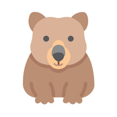 Obraz premium Cute cartoon bear illustration on a black background
