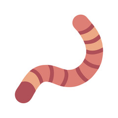 Simple earthworm illustration against dark background for educational use