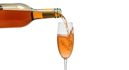 Isolated Pouring Wine into Glass