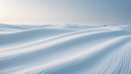 Charming winter backdrop with pristine snow, textured surface details, and wind-sculpted snowdrift patterns.