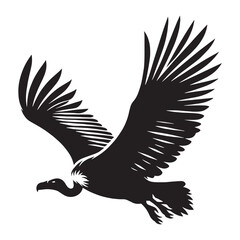 Emptiness of Sky Vulture silhouette – Vulture illustration – Minimalist Vulture vector – Bird silhouette

