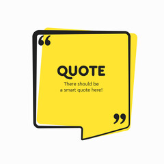 Speech bubble. Space for quote text, frame message