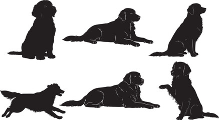 Golden Retriever Silhouette vector illustration