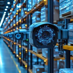 Smart warehouse camera system with object detection