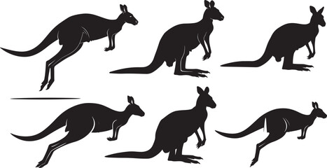 Kangaroo Silhouette vector illustration