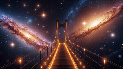 Bridge passing trough the cosmos