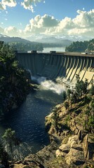 Obraz premium Dam landscape view