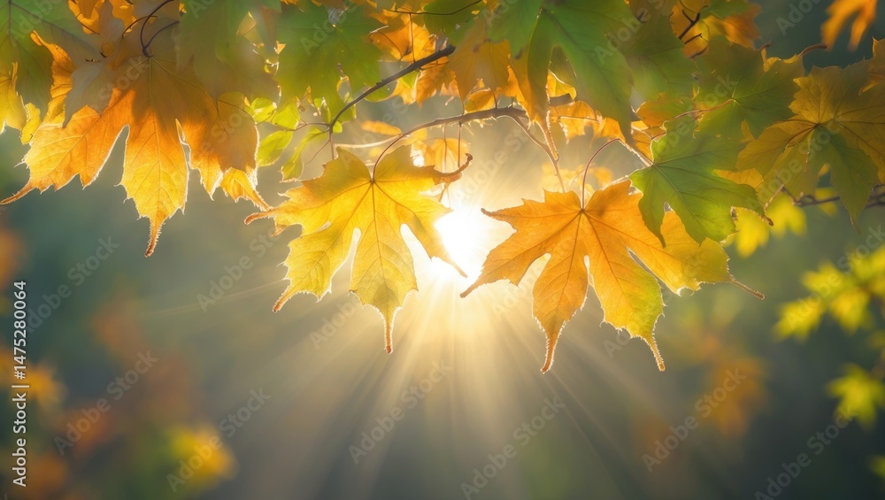 Poster light shining through the leaf canopy