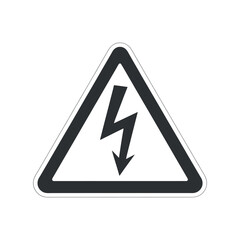 High Voltage Warning Sign Triangle Electricity Hazard Symbol Graphic