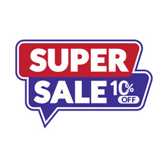 Super sale vector illustration logo. Super sale 50% off icon.
