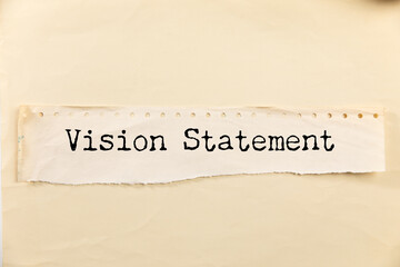 vision text concept on paper