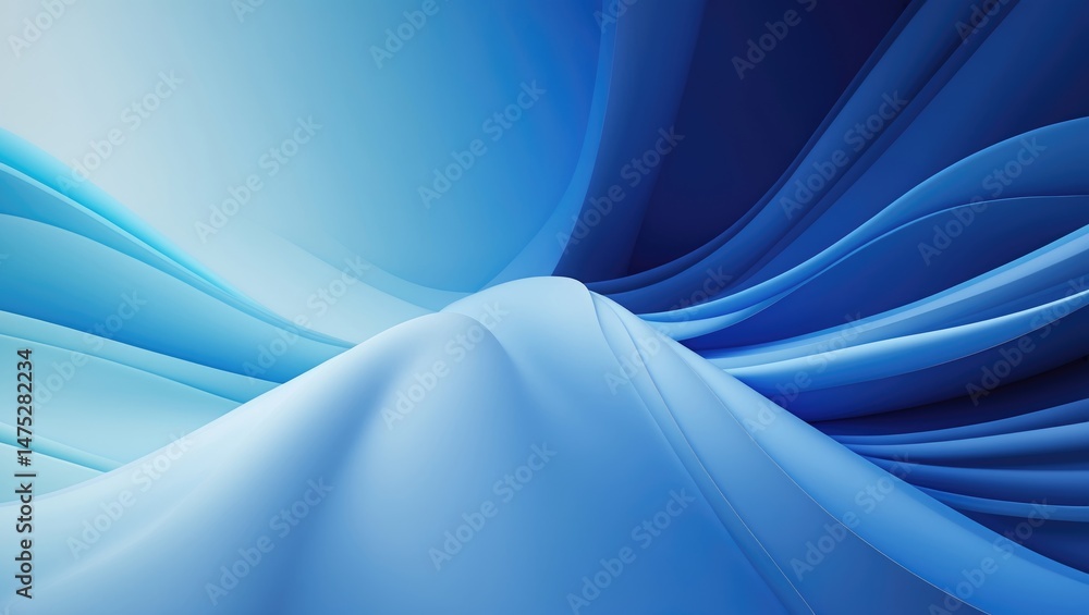 Poster modern geometric vector abstract background in blue tones