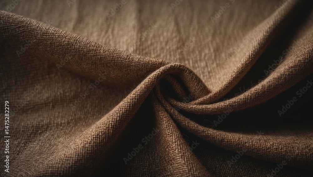 Poster worn linen fabric with detailed texture and background pattern