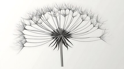 Dandelion seed head illustration
