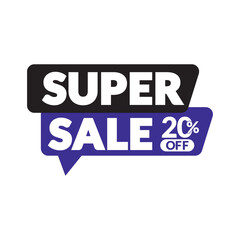 Super sale vector illustration logo. Super sale 50% off icon.