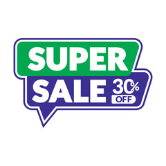 Super sale vector illustration logo. Super sale 50% off icon.