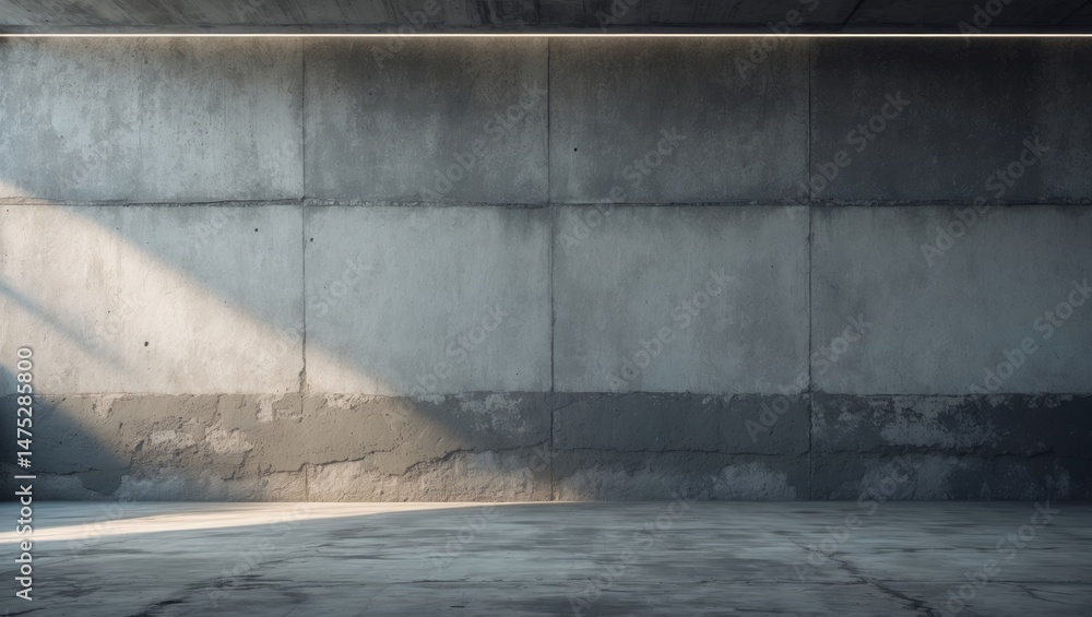 Poster gray-colored concrete wall allowing for text or image placement.