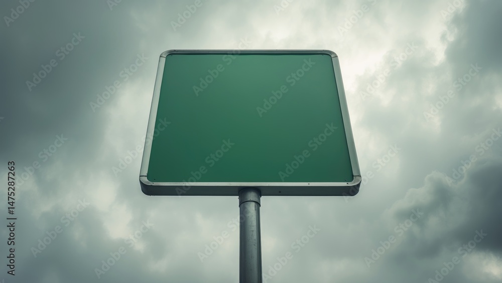 Poster Signboard mockup without text for logo and message.
