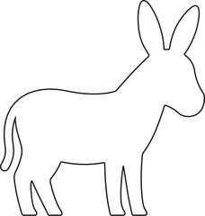 vector illustration of a donkey silhouette 