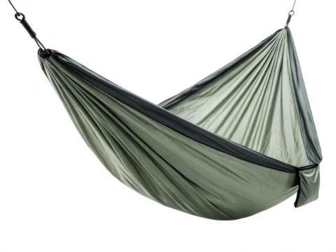 Travel hammock PNG, portable hammock PNG, camping hammock PNG, outdoor rest gear PNG, transparent background image