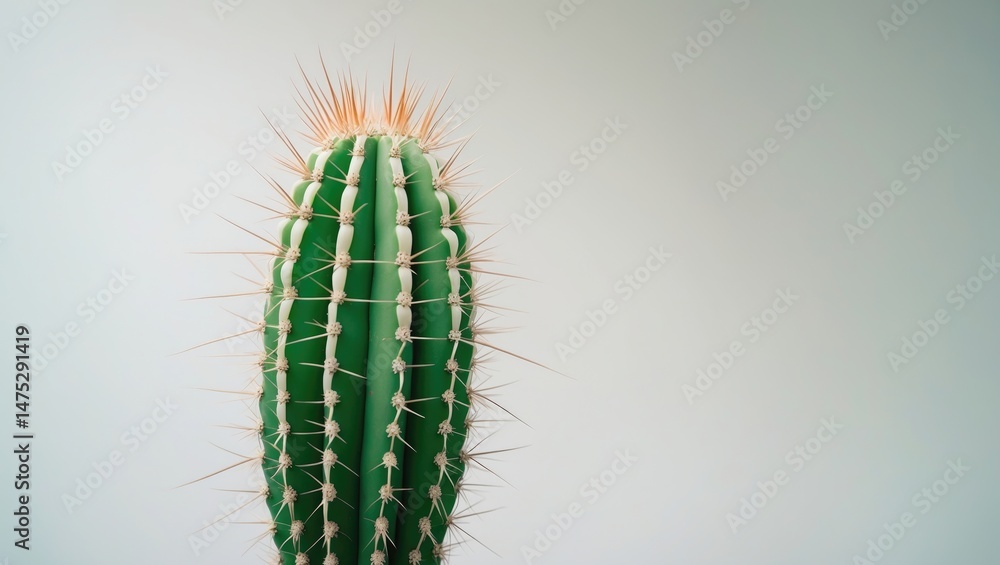 Poster front-facing cactus against a simple background