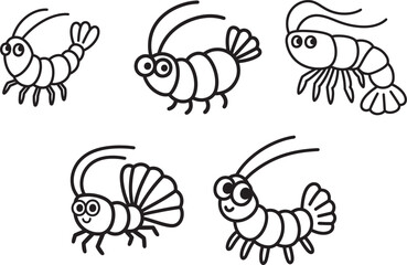 A drawing of a crab and lobster silhouette 