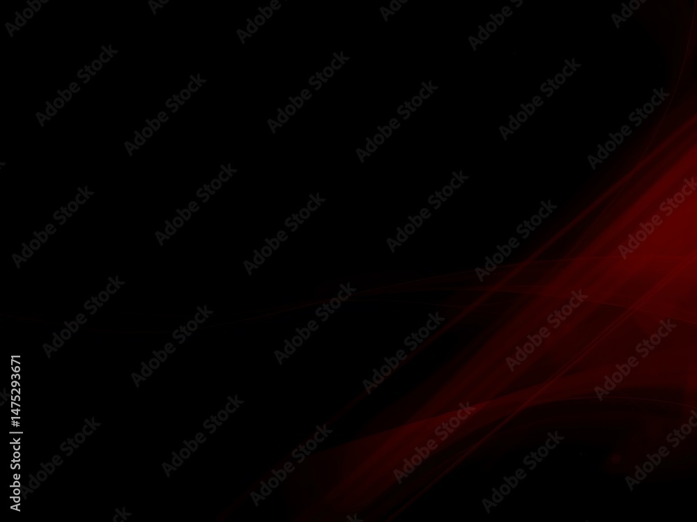 Wall mural dramatic red lines flowing against a deep black backdrop creating a sense of movement and intensity