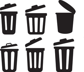 recycle bin icon Silhouette 