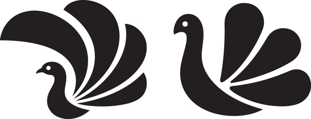 Peacock silhouette design