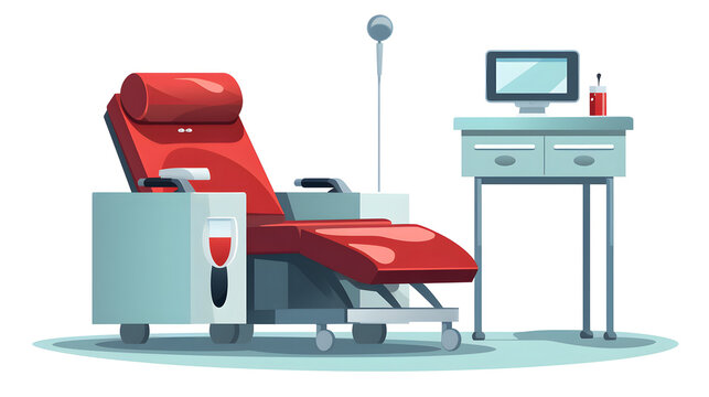 Professional Blood Donation Cartoon Vector Illustration for Health Awareness Campaigns