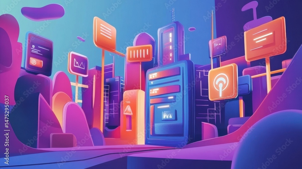 Poster secure network connection and privacy protection. internet service provider. intranet access. proxy 