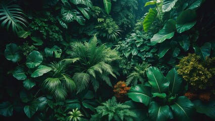 Intimate close-up of lush greenery and foliage textures complemented by an abstract nature backdrop and botanical motifs