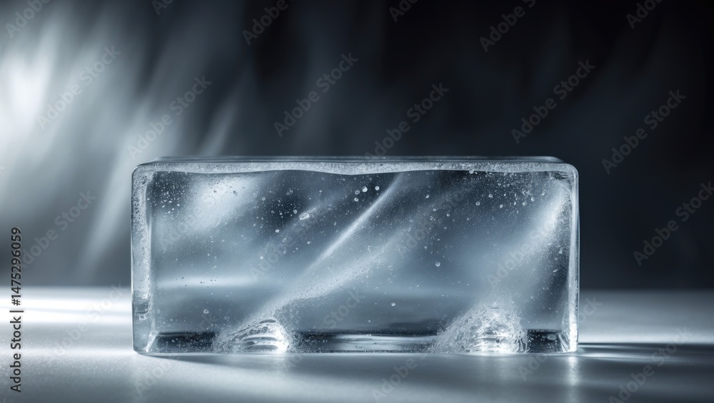 Aufkleber background-isolated textured ice block of natural origin. clipping path included.