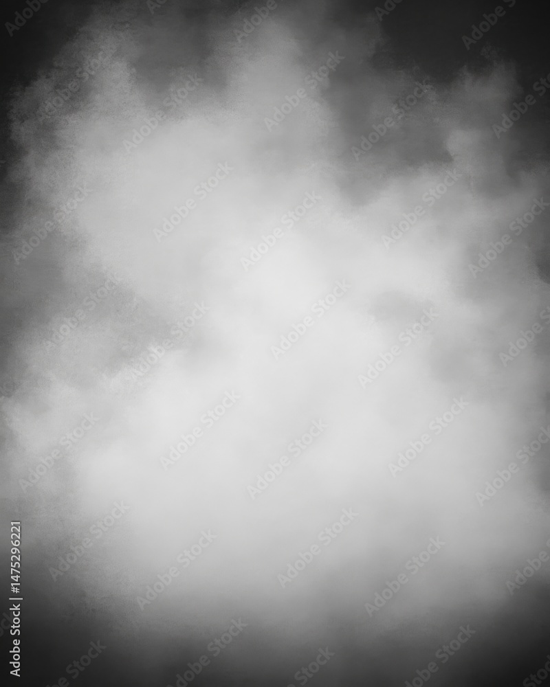 Poster abstract cloudscape in monochrome tones with soft texture and gradient lighting atmospheric sky back