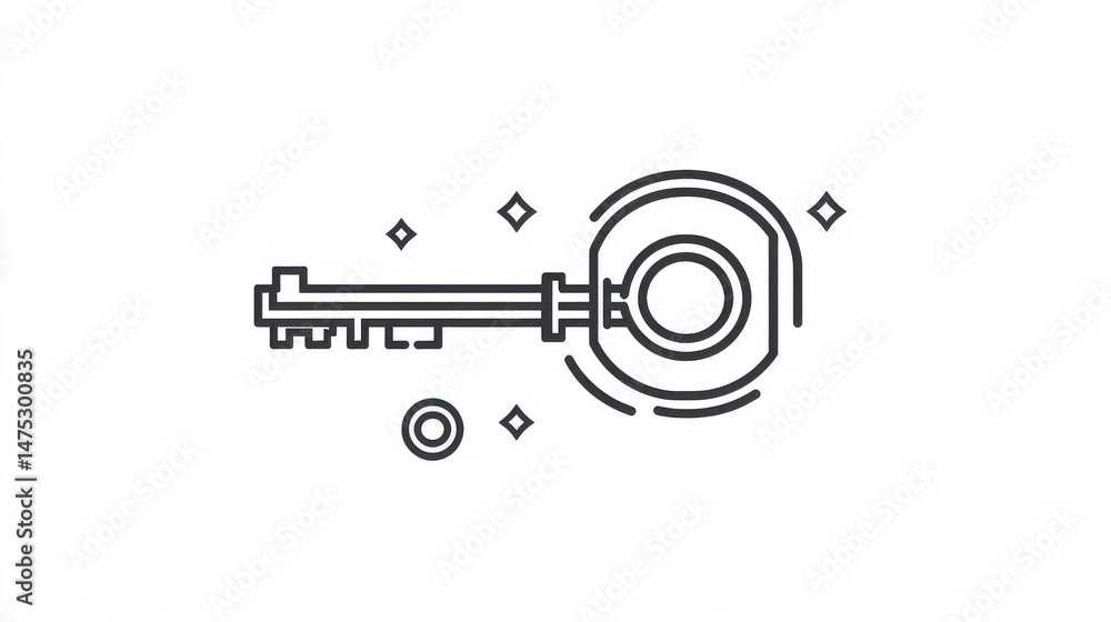 Poster key wording line icon. element of seo and web optimization icon with name for mobile concept and web
