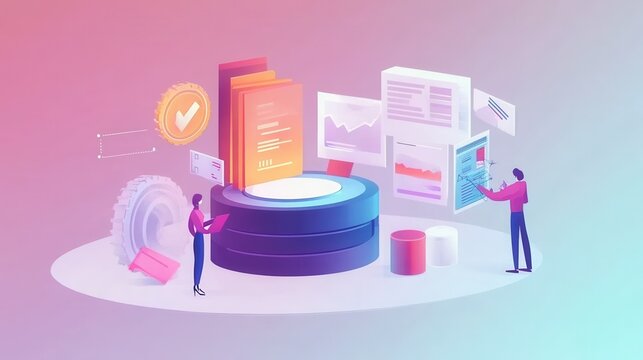 Project management abstract concept vector illustration set. Business briefing, planning project life cycle, task assignment, business case, financial data report, risk management abstract metaphor.  - Powered by Adobe