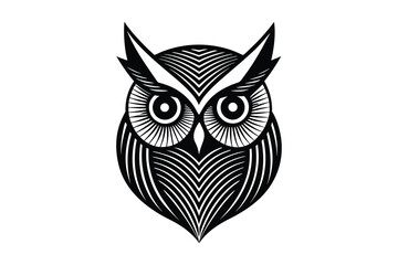 Owl head logo, silhouette Vector bundle  illustration