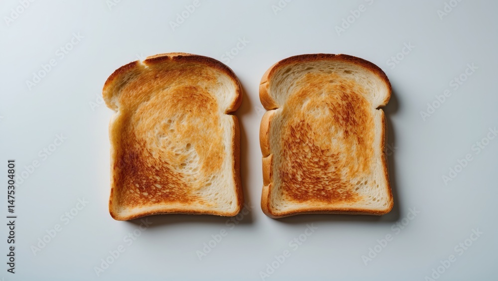 Poster background featuring two toasted bread slices separated