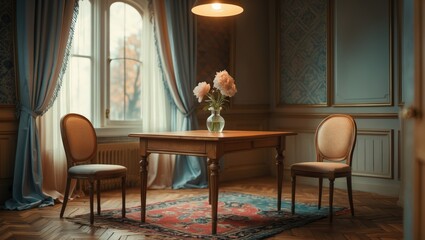 Room interior mood board collage.