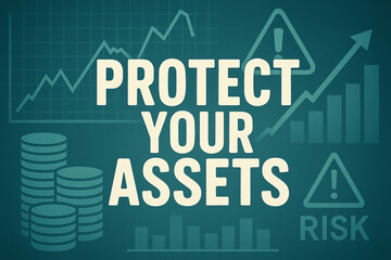 Obraz premium A motivational graphic emphasizing the importance of protecting your financial assets