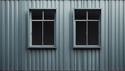 Fototapeta premium Tiny vendor made of container showcasing minimalist style and windows