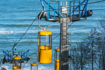 Cable car way of the resort.