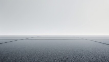 Empty asphalt flooring set against a white background with clipping path.