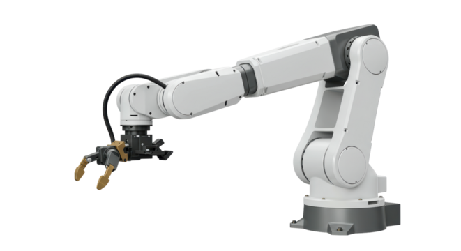 Isolated Industrial Robotic Arm