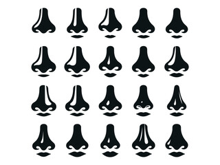 Fototapeta premium Nose Vector Icon Pack
