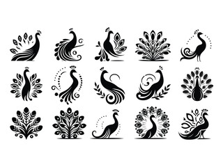 Peocock Vector Icon Pack